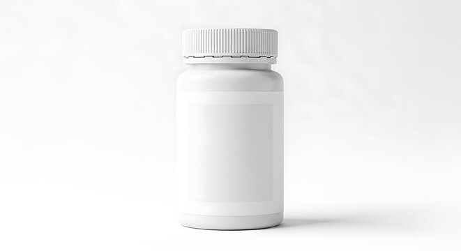 Minimalist white ceramic salt shaker on plain background.