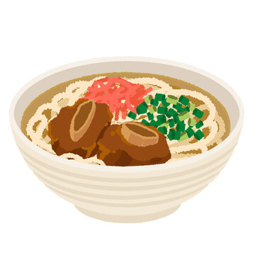 ソーキそばのイラスト