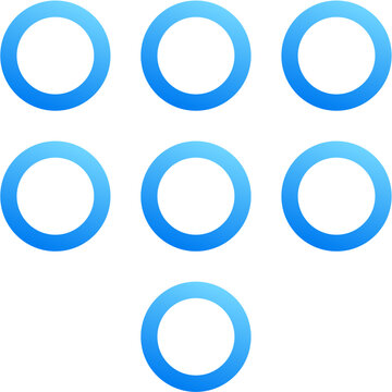 Dialpad alt icon with blue gradient stroke outline for dialpad alt keypad number phone call input grid pad keyboard dial contact numeric on transparent background