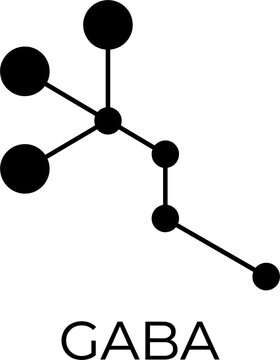 Molecular structure of gaba neurotransmitter molecule