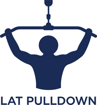 Person exercising with lat pulldown machine at gym