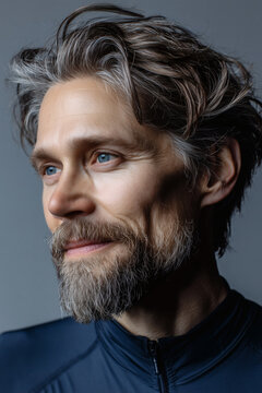 Retrato hombre adulto con barba