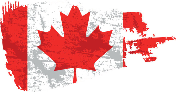 grunge canadian flag