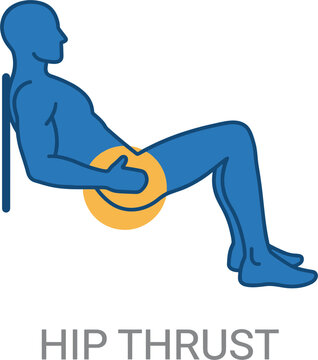 Person performing hip thrust exercise with fitness ball