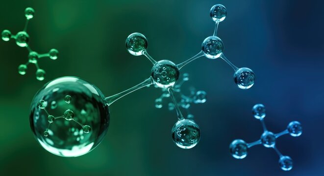 Molecular Structure - Scientific Visualization of Chemical Bonds.