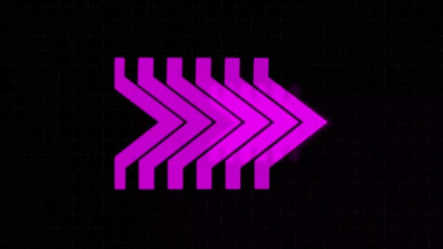 bright right arrow symbol with back graph line animation background motion video footage