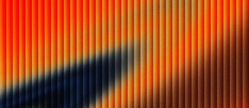 Abstract vertical line pattern with orange and black gradient, modern geometric texture with rhythmic parallel stripes, vibrant industrial ribbed surface for creative backdrop and wallpaper.