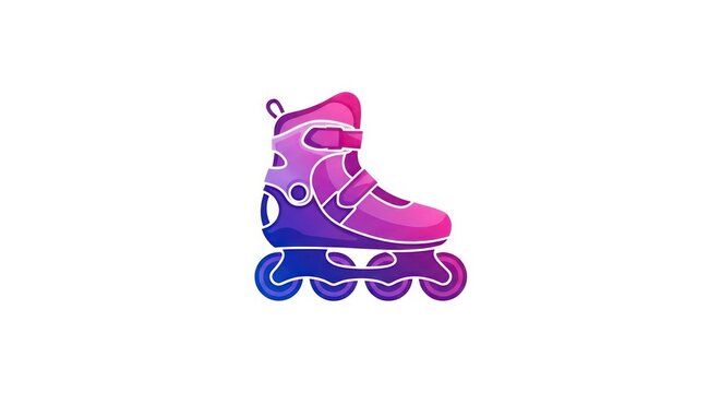 Colorful inline skate wheel sports.