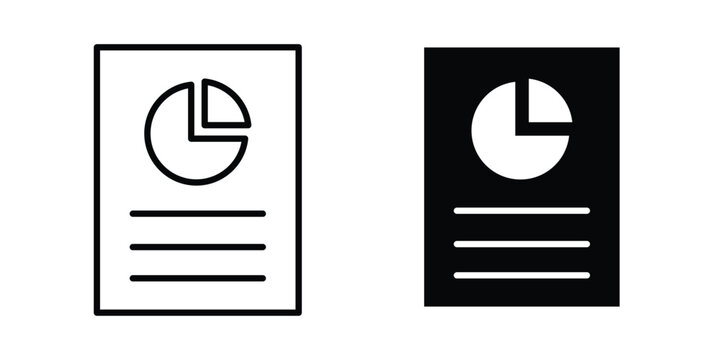 Analytics report icon vector illustration bundle
