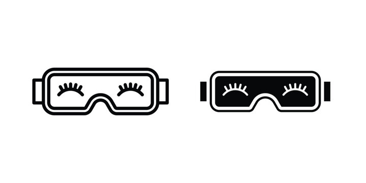 Eye mask icon vector illustration bundle