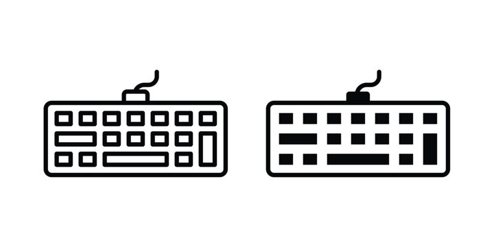 Keyboard icon vector illustration bundle