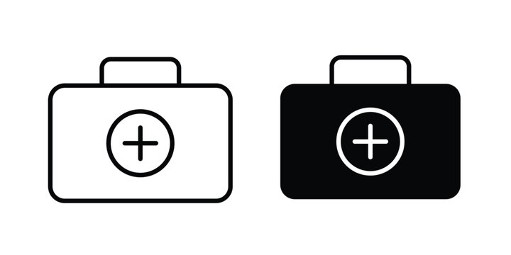 Medical kit icon vector illustration bundle