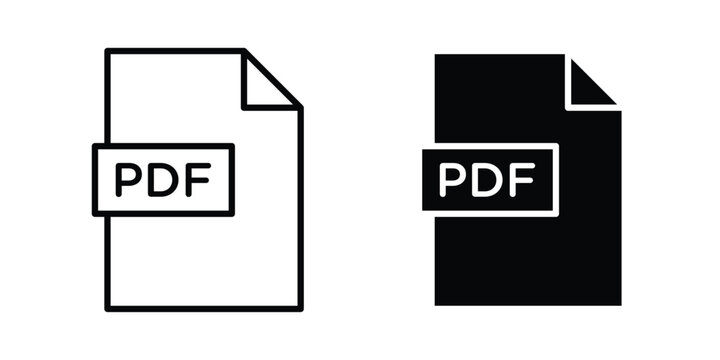 PDF file icon vector illustration bundle
