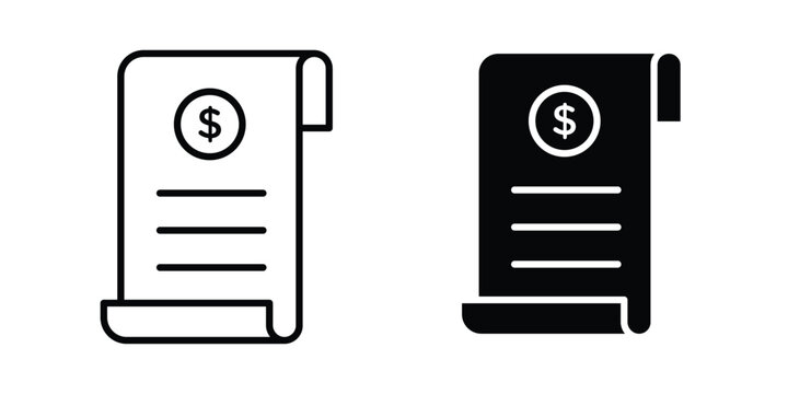 Payroll icon vector illustration bundle