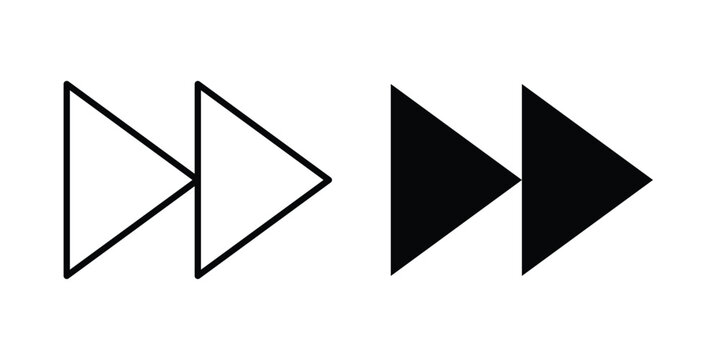 Rewind button icon vector illustration bundle
