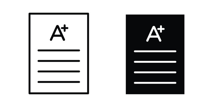 Report card icon vector illustration bundle