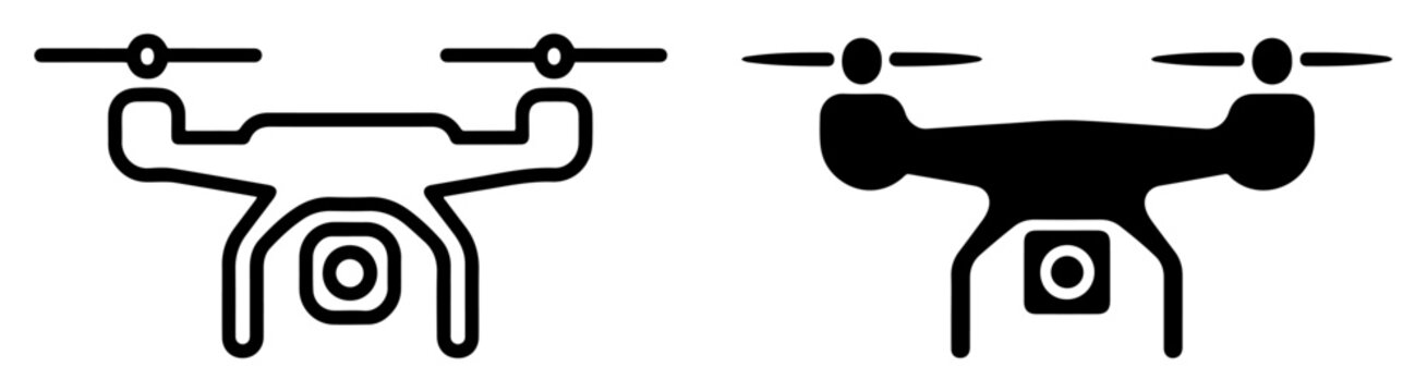 drone icon outline vector symbol