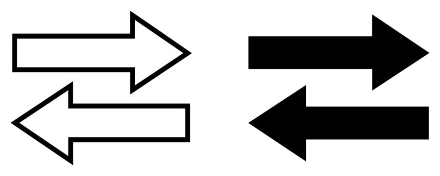 exchange icon outline vector symbol