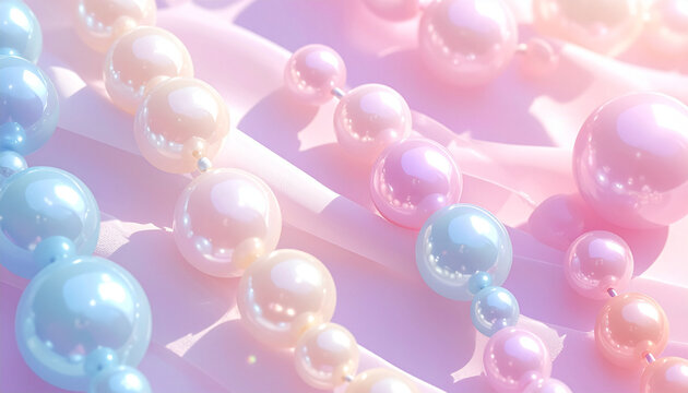 Pastel Pearl Necklace Background