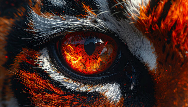 Tiger Eye Macro Portrait