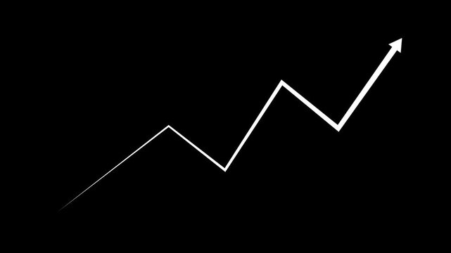 Arrow chart growing up. Exponential growth and Business profit increase. white arrow rising transparent background.