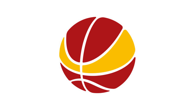 Spain basketball flag, color vector illustration