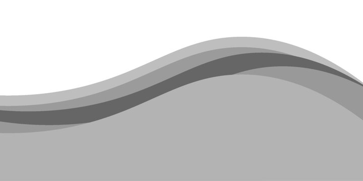Abstract Gray Wave Background With Layered Flowing Curves For Minimal Modern Design Template
