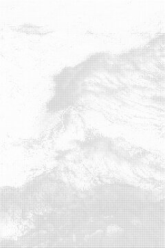 Abstract halftone mountain landscape pattern