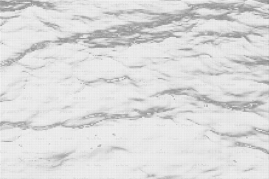Abstract halftone pattern with wavy lines and dots
