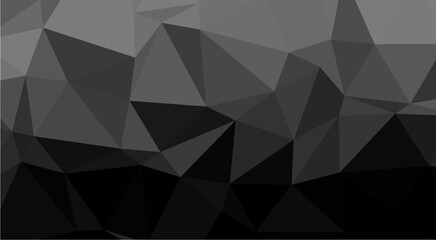 Obraz premium Abstract grey low poly background with geometric shapes and gradient transitions.