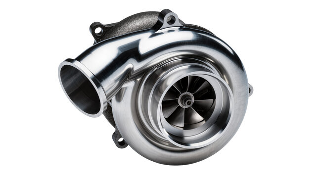 Automotive turbocharger with polished metal housing and turbine wheel
