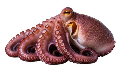 Large pink octopus with suckers on tentacles © Hannah