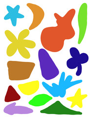 Naklejka premium set of colorful easter eggs