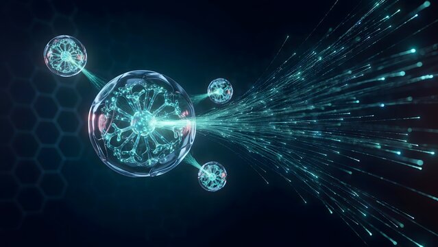 Digital Representation of Molecular Structures with Data Stream and Hexagonal Background