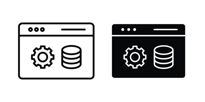 Backend icon line and glyph bundle