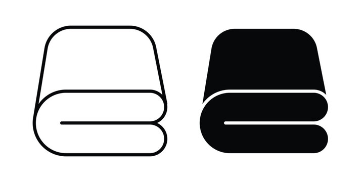 blanket icon line and glyph bundle