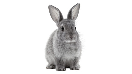 Obraz premium Fluffy grey rabbit sitting
