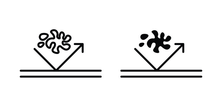 Stain resistance icon line and glyph bundle