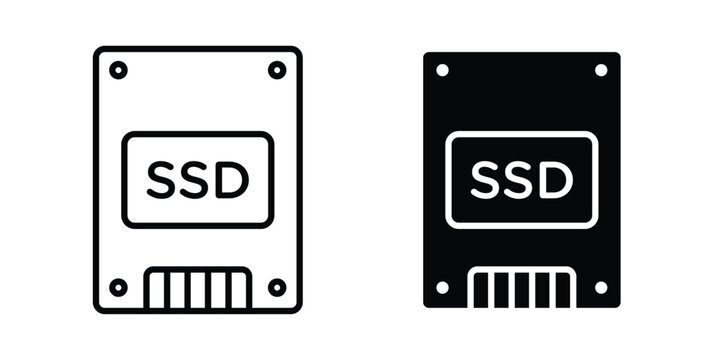 SSD icon line and glyph bundle