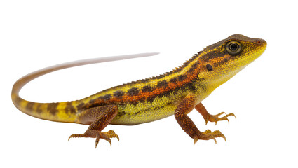Fototapeta premium Yellow and orange spiny lizard with patterned scales