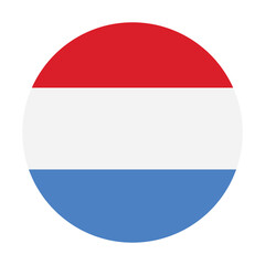 Naklejka premium Flag of luxembourg isolated on transparent background