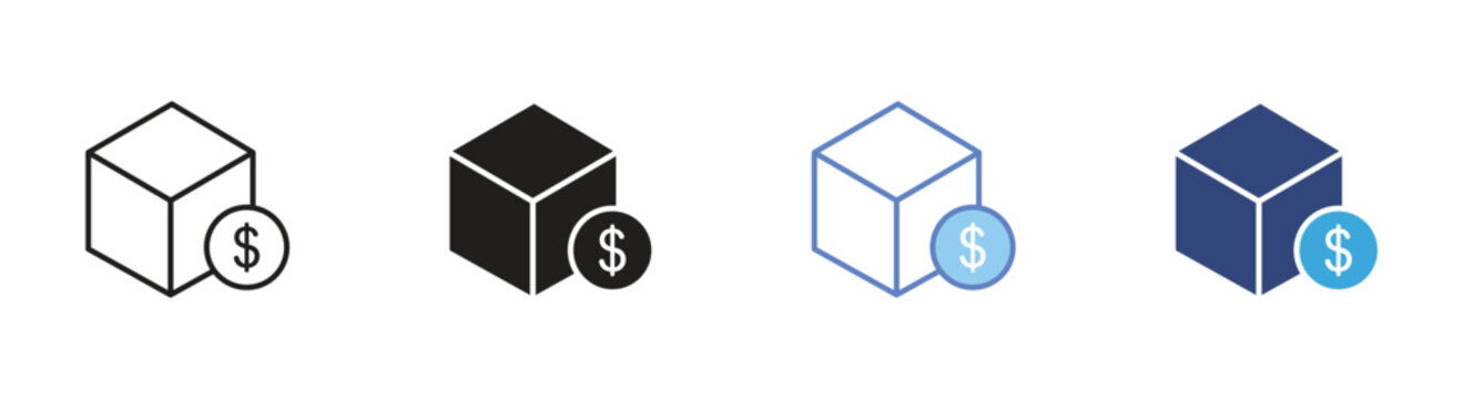Cash on delivery icon set, E-commerce payment symbols, Online payment service vector icons, Delivery payment signs, Checkout transaction vector icons