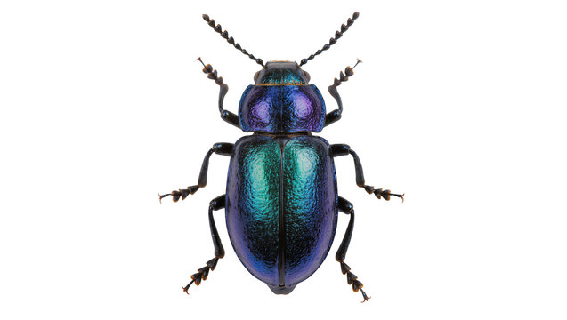 Metallic blue and green iridescent beetle insect