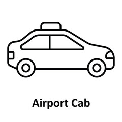 Obraz premium Airport Cab Vector Icon which can easily modify or edit