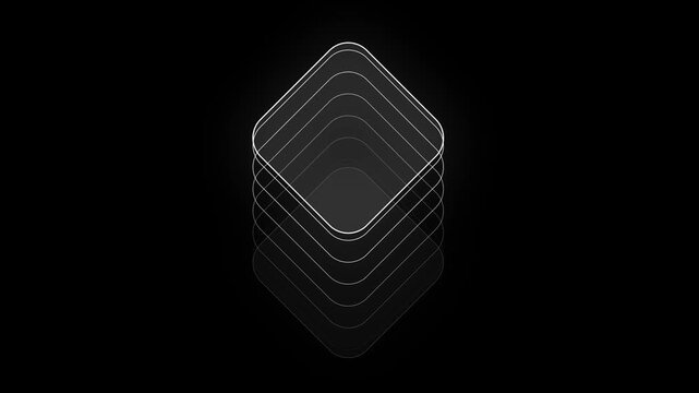 Minimal Business Square Concept Logo Animation
A minimal geometric business sign or logo background with rounded square on black background