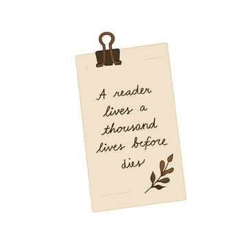quote note a reader lives a thousand lives before dies 