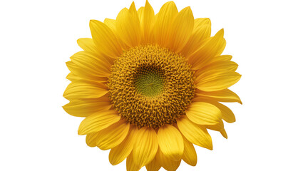 Obraz premium Vibrant yellow sunflower bloom with detailed center, isolated on transparent background