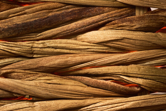 Woven straw texture with warm glowing backlight effect