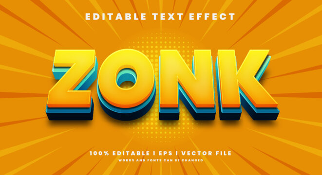 Editable zonk text effects,