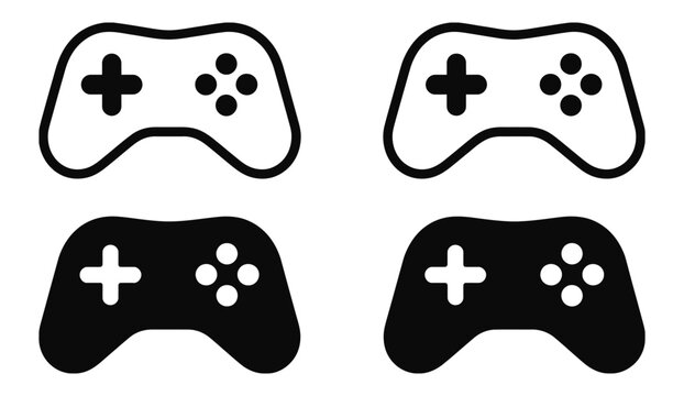Game controller icons set vector illustration